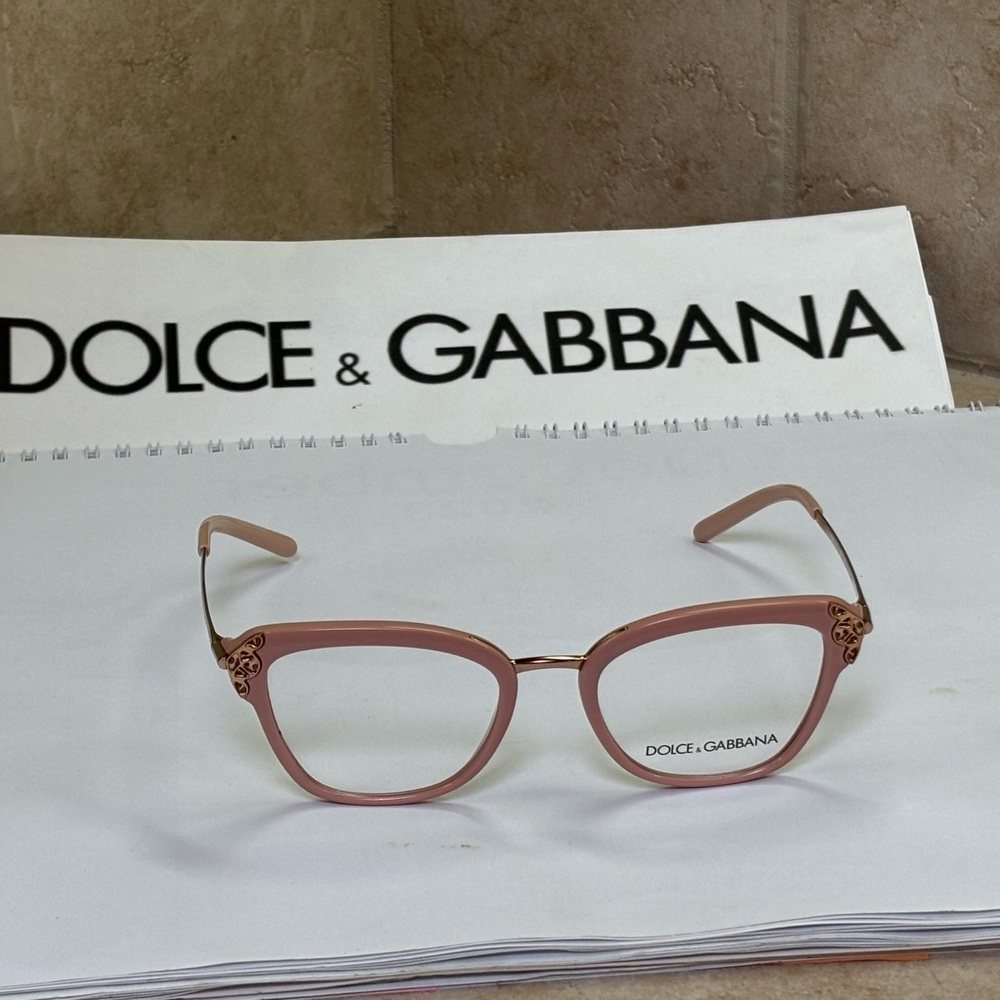 New Dolce & Gabbana DG5052 3245 Nude Butterfly shaped Eyeglasses